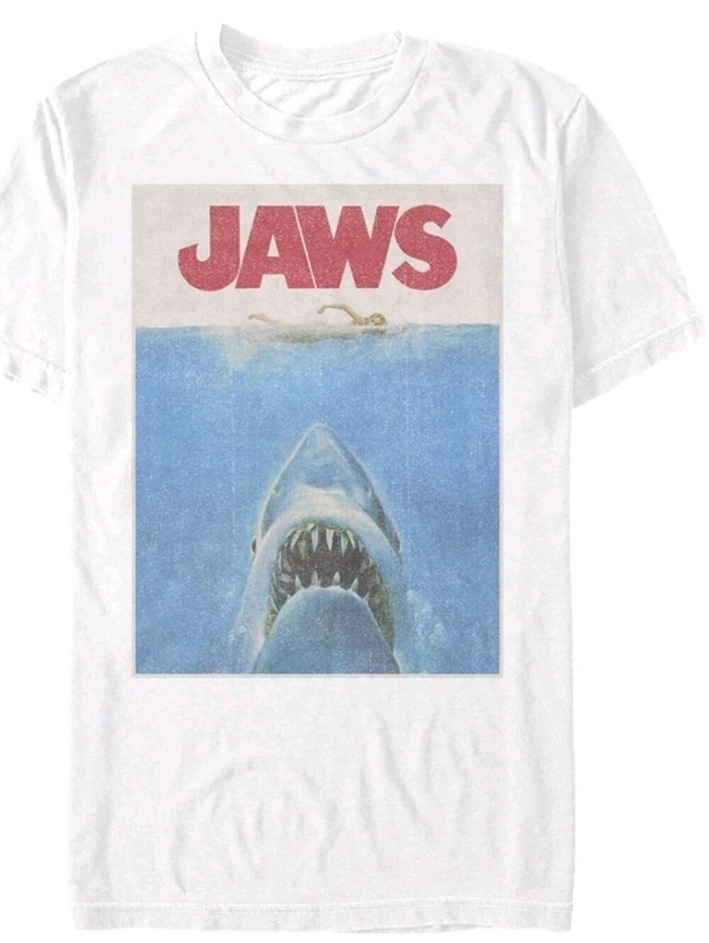 White JAWS Graphic Short Sleeve Tee